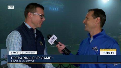 Vince Vitrano interviews Jeff Levering ahead of Brewers Game 1