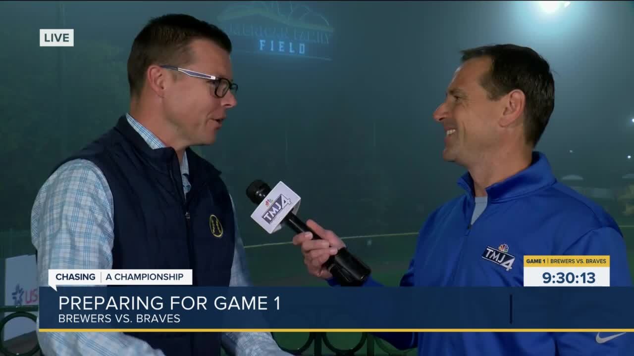 Vince Vitrano interviews Jeff Levering ahead of Brewers Game 1