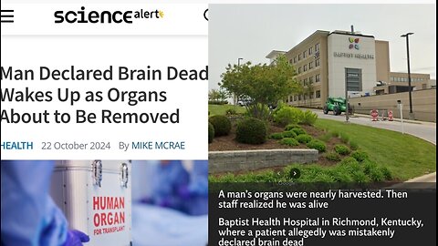 He said 'help me' just before they almost took his ORGANS!