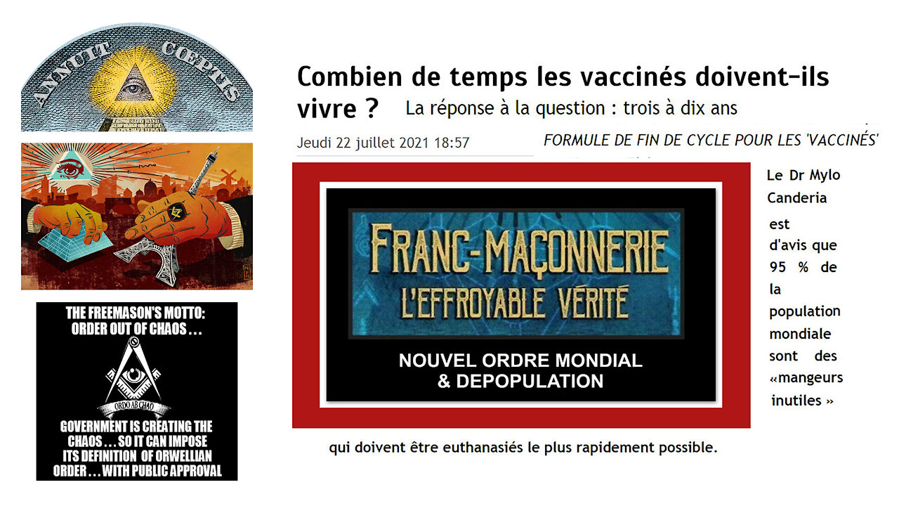 VACCIN Covid / L'effroyable témoignage d'un Franc-Maçon de haut grade (Hd 1080)