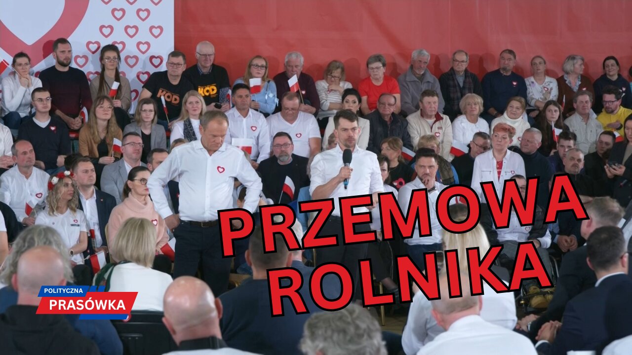 Przemówienie rolnika na spotkaniu w Morągu