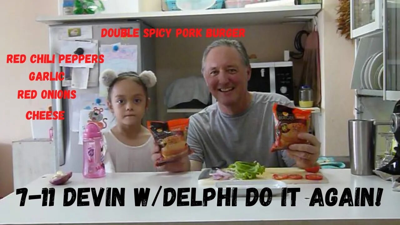 7-11 Devin Gourmet w/Delphi - Double Spicy Pork piled high with extras!