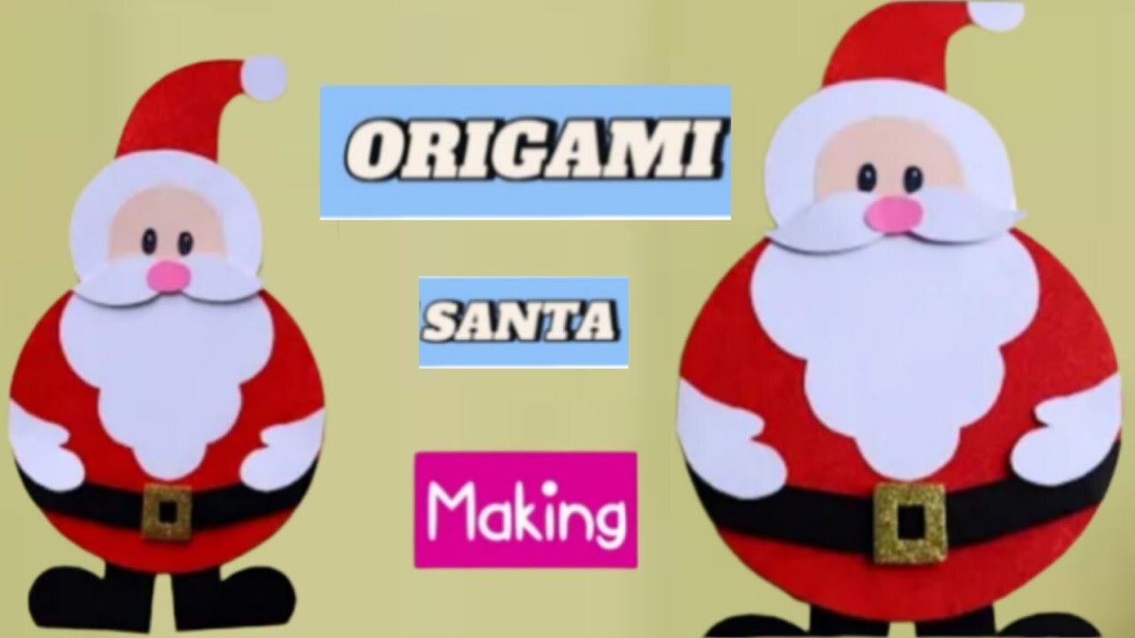 How to make easy Santa Claus / Simple Christmas craft idea for school craft / Paper Santa Claus