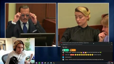 Xqc Reacts to Johnny Depp vs Amber Heard Trial Day 8