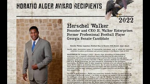 Herschel Walker Horatio Alger Award