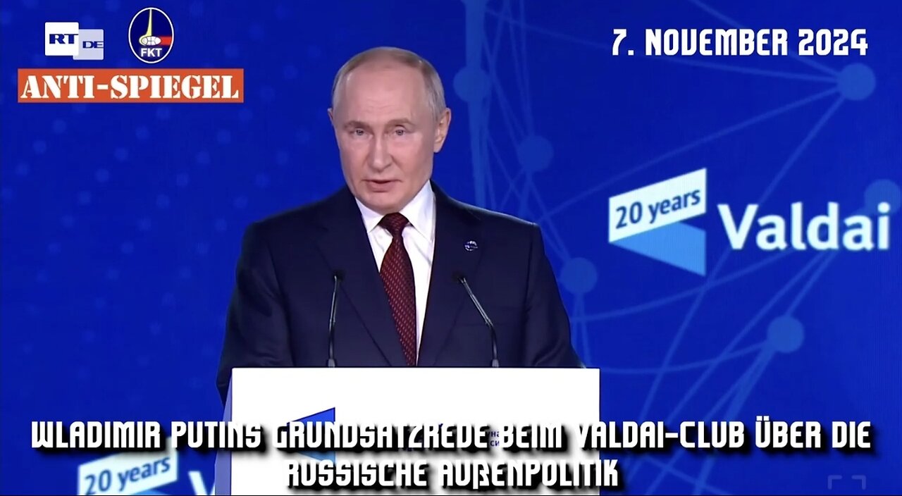 🗣Wladimir Putins Grundsatzrede beim Valdai-Club über die russische Außenpolitik