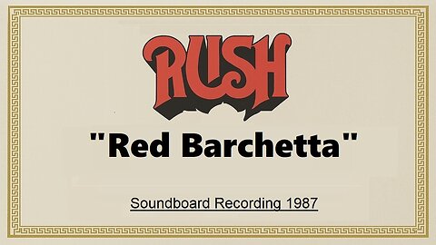Rush - Red Barchetta (Live in Mansfield, Massachusetts 1997)