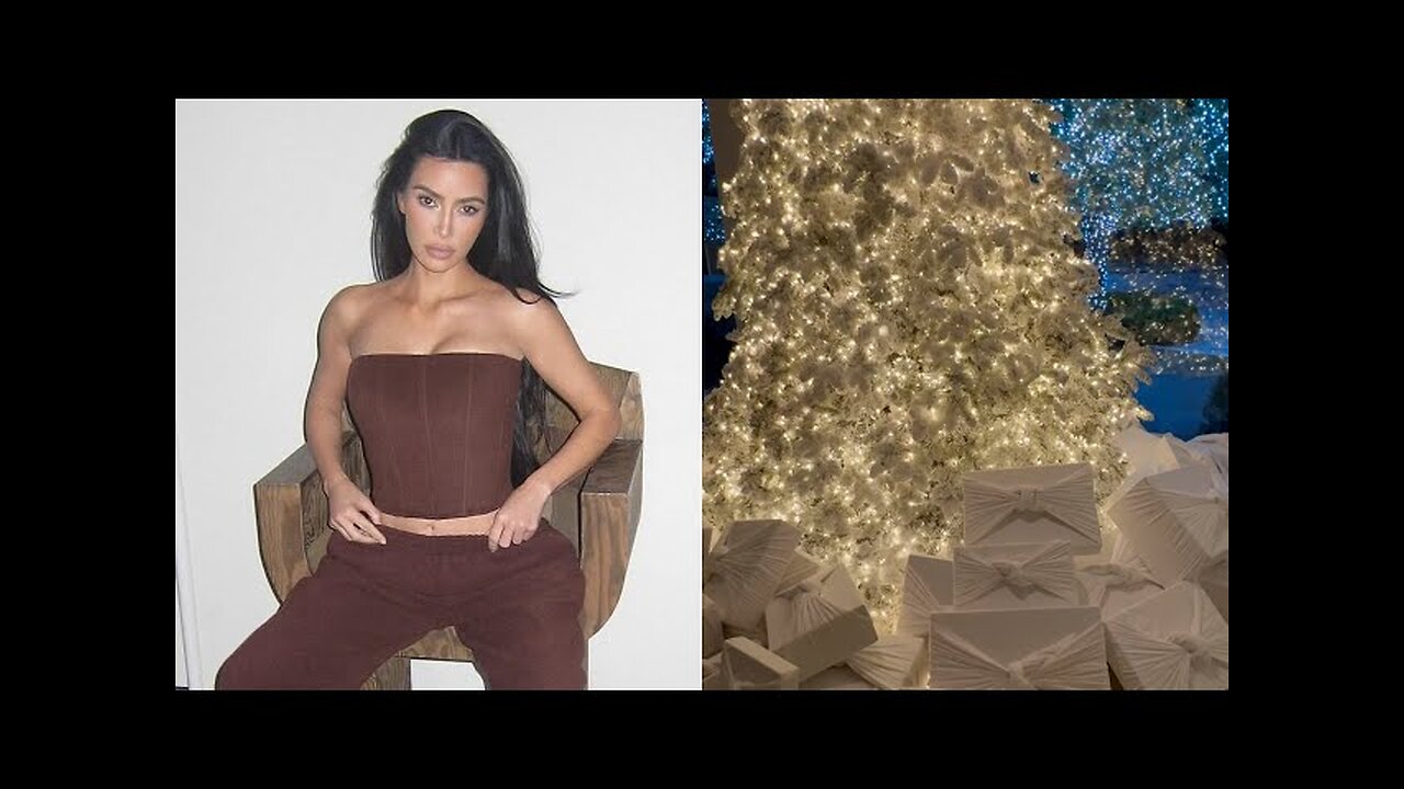 Kim Kardashian Uses SKIMS to Wrap Her Christmas Gifts