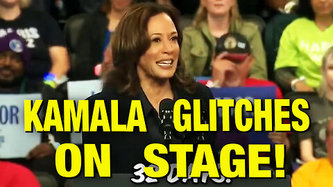 Kamala FREEZES When Teleprompter Fails!