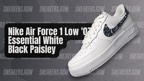 Nike Air Force 1 Low '07 Essential White Black Paisley (W) - DH4406-101 - @SneakersADM