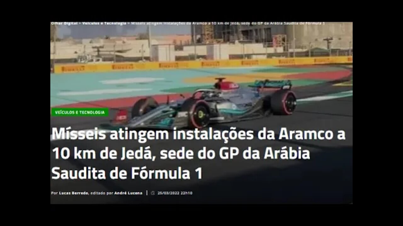 Mísseis atingem instalações da Aramco a 10 km de Jedá, sede do GP da Arábia Saudita de Fórmula 1