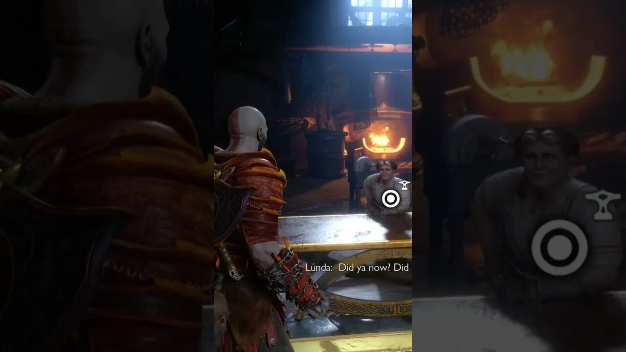 Kratos is a simple man. Love the little touches of dialogue in response to certain game events.