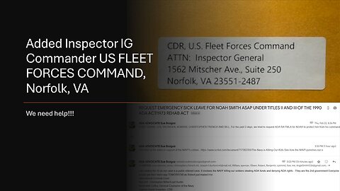If it is not on the record it did not happen - Added the IG TASK FORCE to stop the NAVY's Crimes