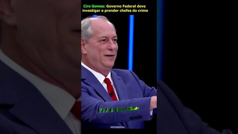 Ciro Gomes: O Governo Federal deve investigar e prender grandes criminosos