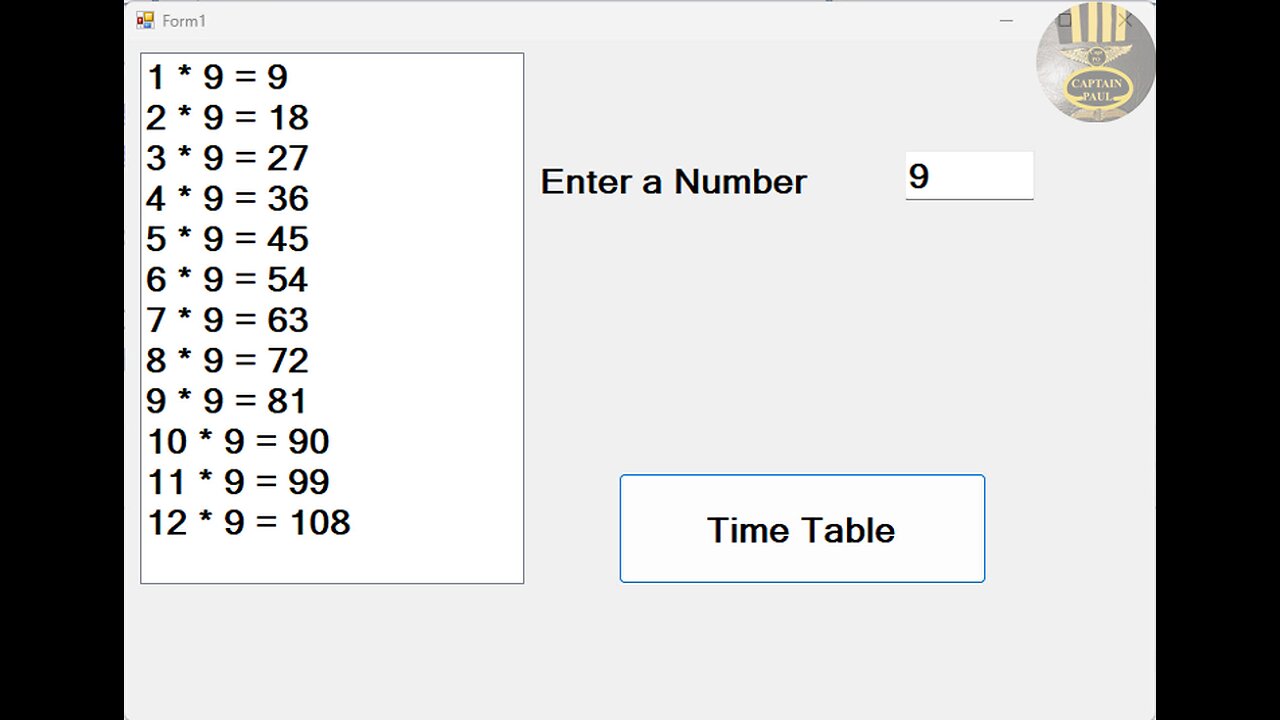 How to Create a Multiplication Time Table in Visual Basic.Net