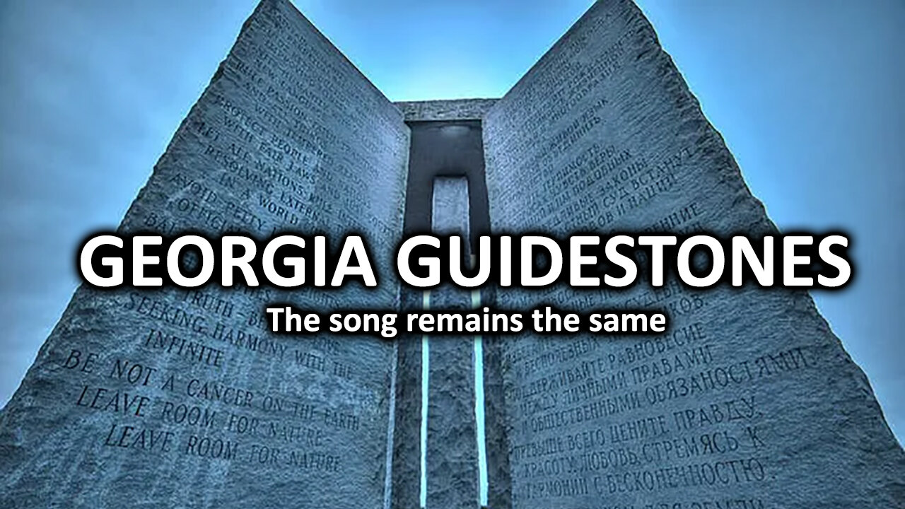 Georgia Guidestones - Destroyed, but, the song remains the same