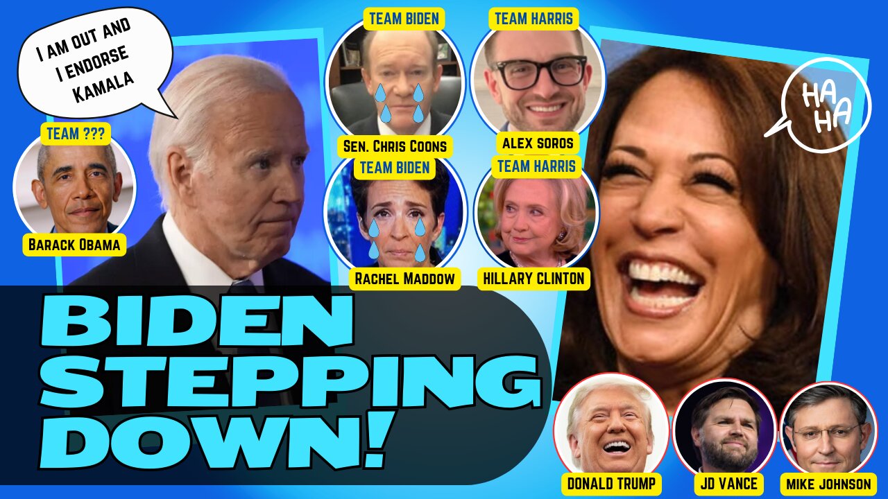 Joe Biden drops out of the race and Democrats are divided and going crazy