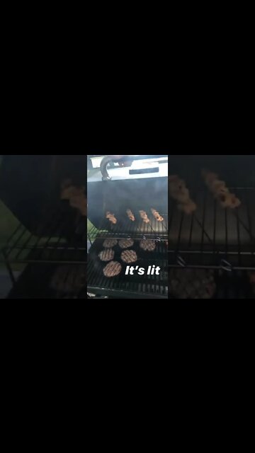 BBQing a lot of food