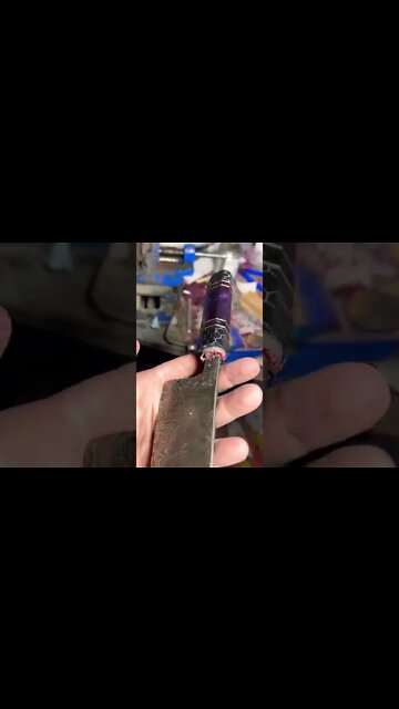 Hand forged Damascus steel chef knife