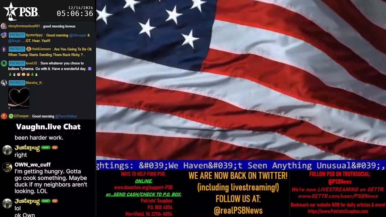 2024-12-14 05:00 EST - Patriots Rising: with Q Trooper & Majjik