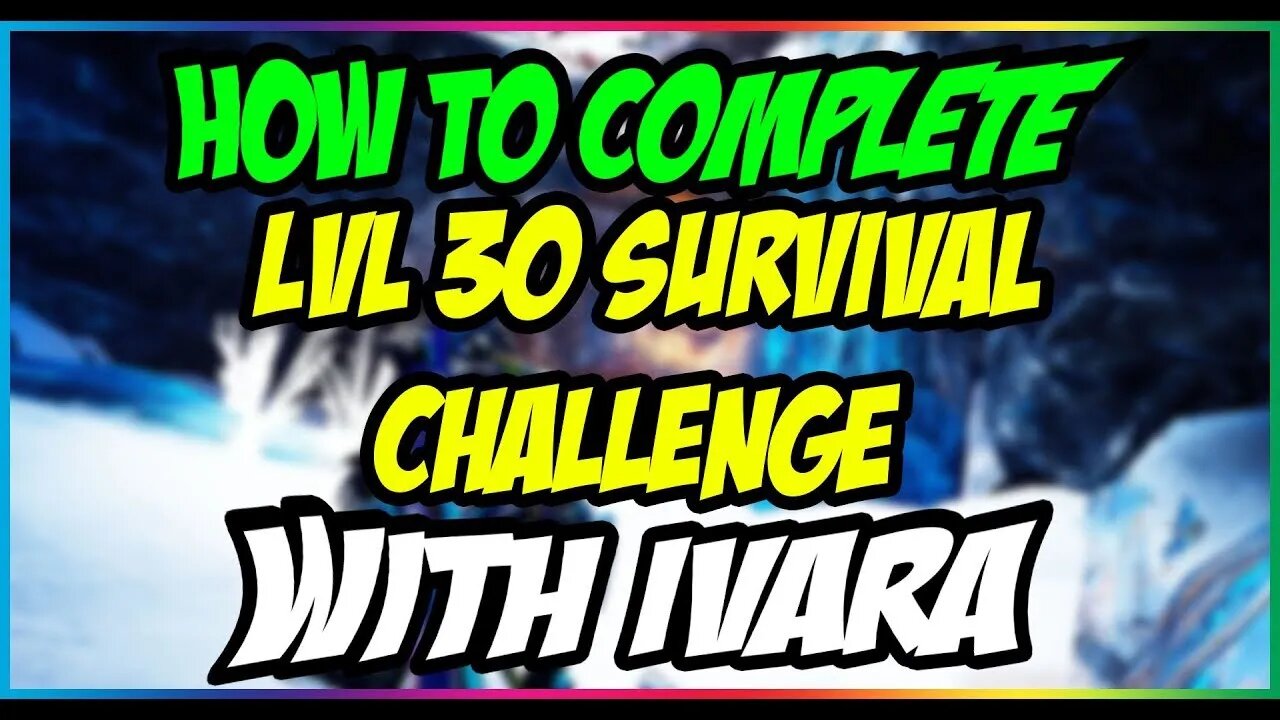 How to Complete lvl 30 Survival Without Killing Anyone (Ivara)