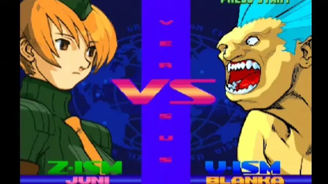 Street Fighter Zero 3 Upper - Juni (Z-ISM) - Nível 8/Expert - No Continues