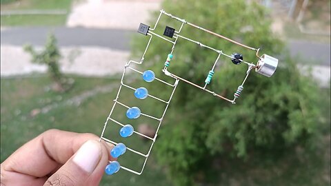 DIY MUSIC REACTIVE LED WITH TRANSISTOR BC547 & CONDENSOR MIC.