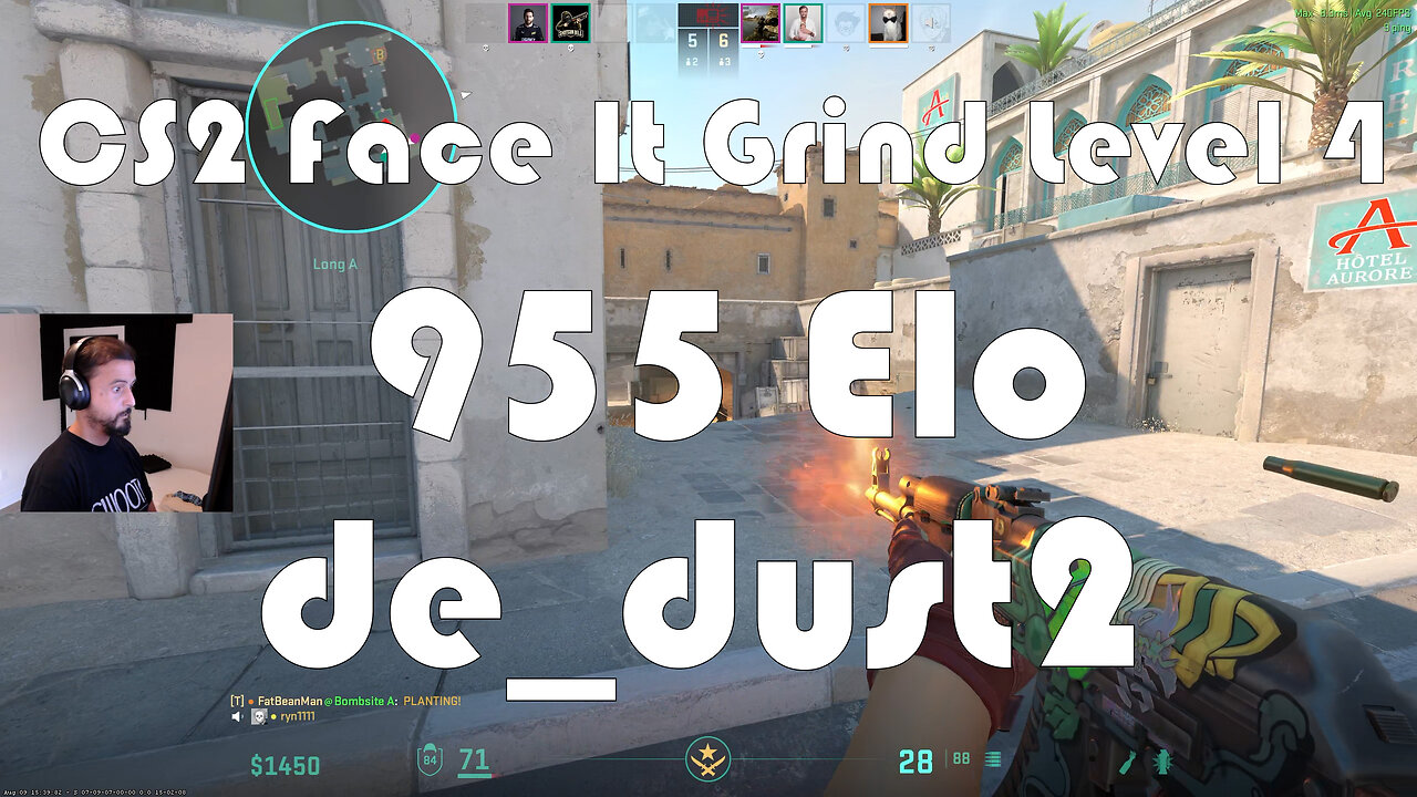 CS2 Face-It Grind - Face-It Level 4 - 955 Elo - de_dust2