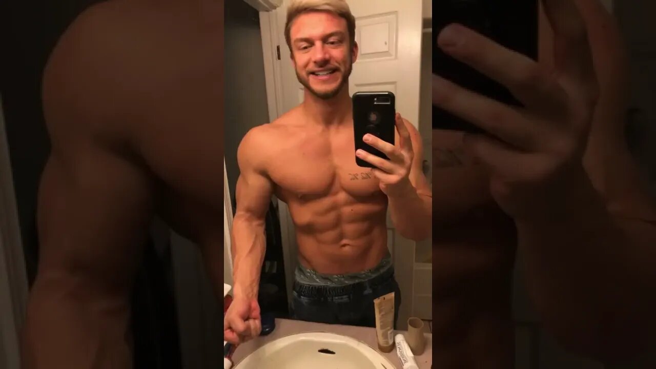 Flexing post bodybuilding competition