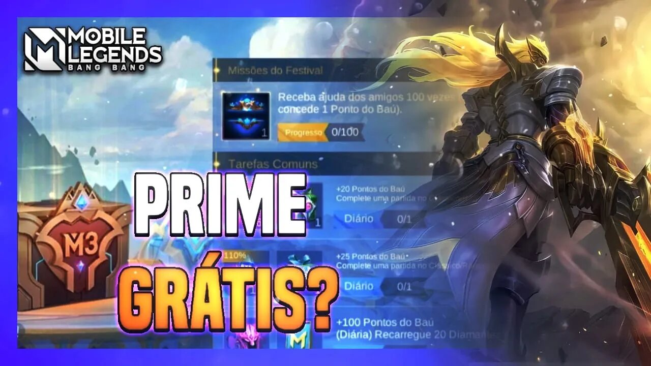 TENHA A CHANCE DE GANHAR A SKIN PRIME DE GRAÇA COM ESSE EVENTO | Mobile Legends