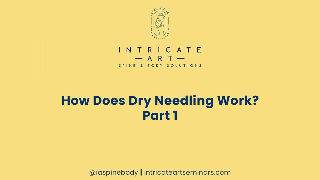 How Does Dry Needling Work? Part 1