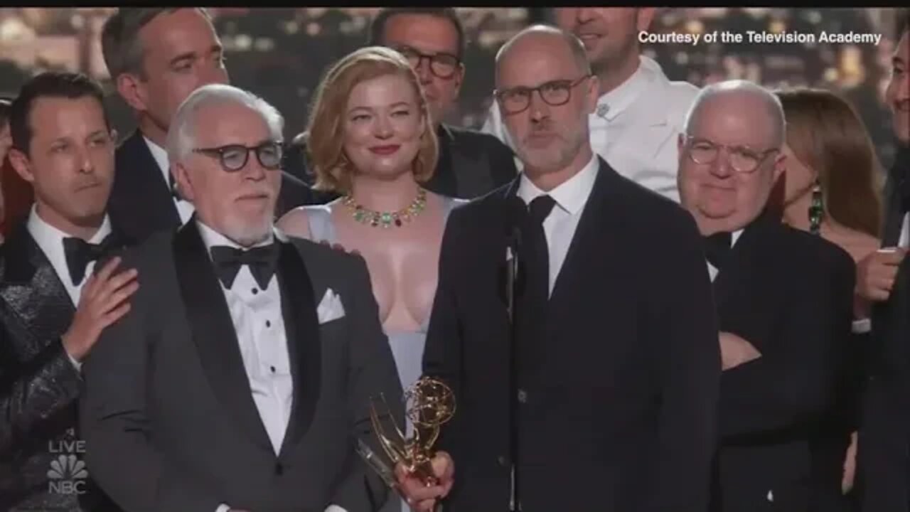 Video: Jesse David Armstrong takes swipe at King Charles at Emmys