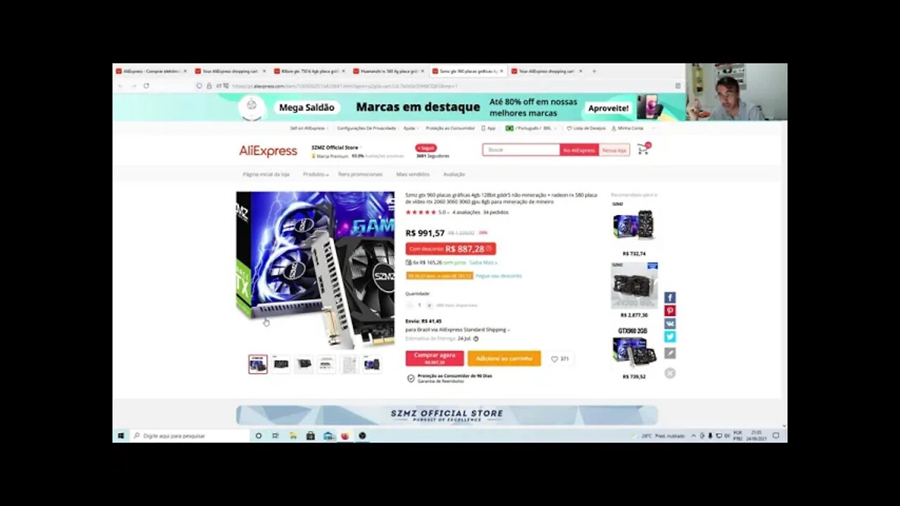 Szmz GTX 960 4GB por menos de 900 Reais