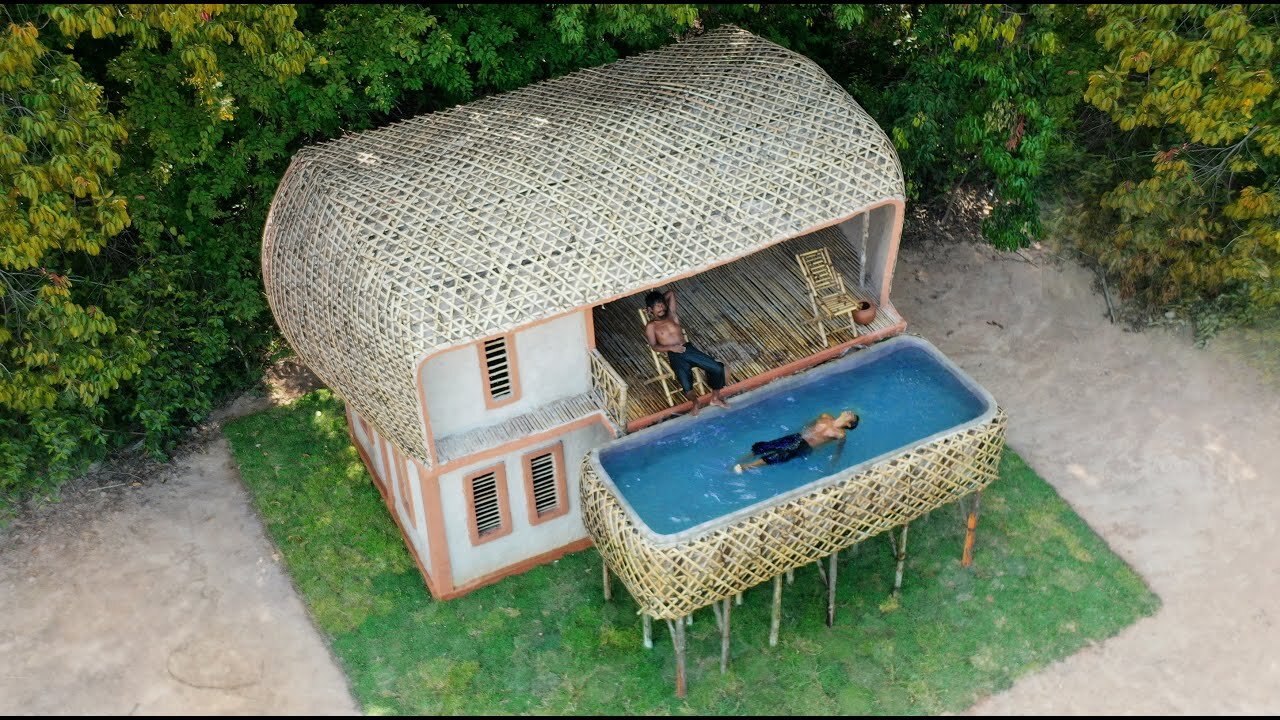 Building Swimming Pool on our Two Story Villa With Private Underground Living Room