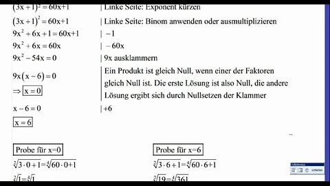 Wurzelgleichungen 3 ►Zwei Wurzeln und ein Wurzelexponent ist das Doppelte des anderen