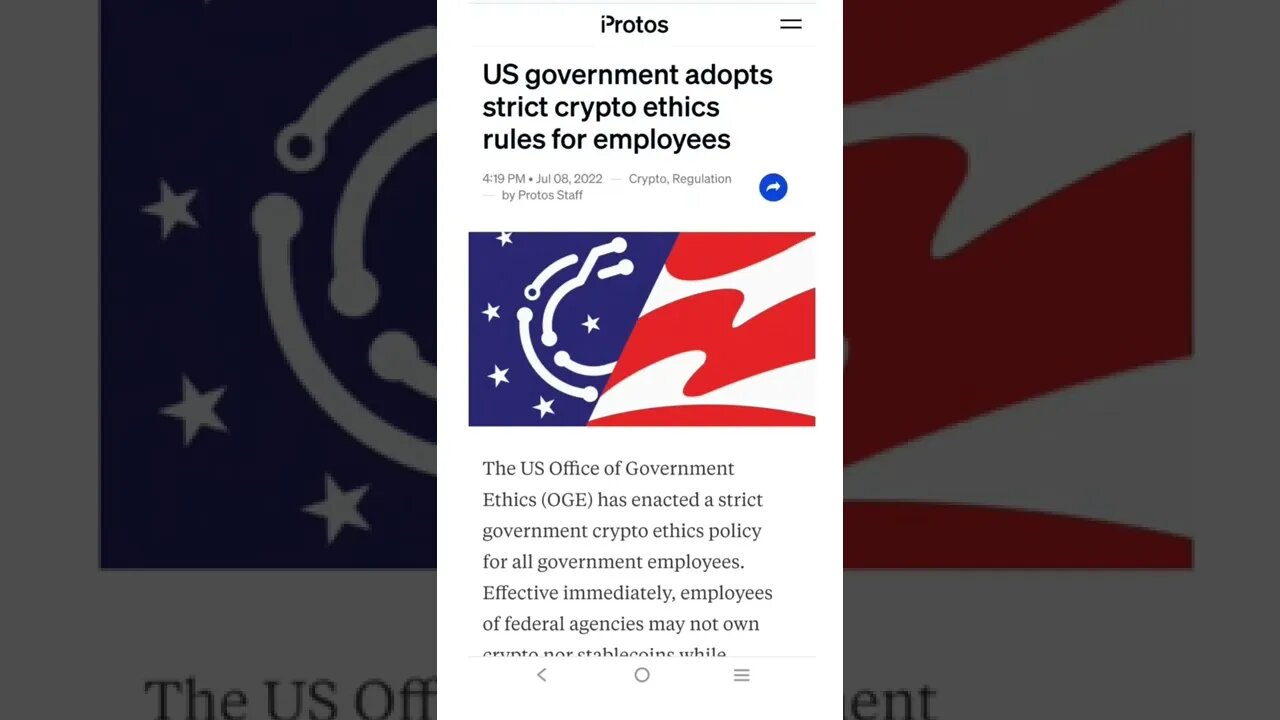 US Government Adopts Strict Crypto Ethics Rules #cryptomash #cryptomashnews #cryptonews