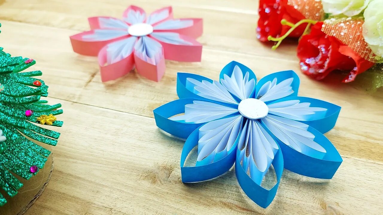 ❄️Christmas Crafts ❄️ Paper Cutting Snowflakes ❄️ How to Make 3D Paper Snowflake 🎄 Easy Paper Crafts