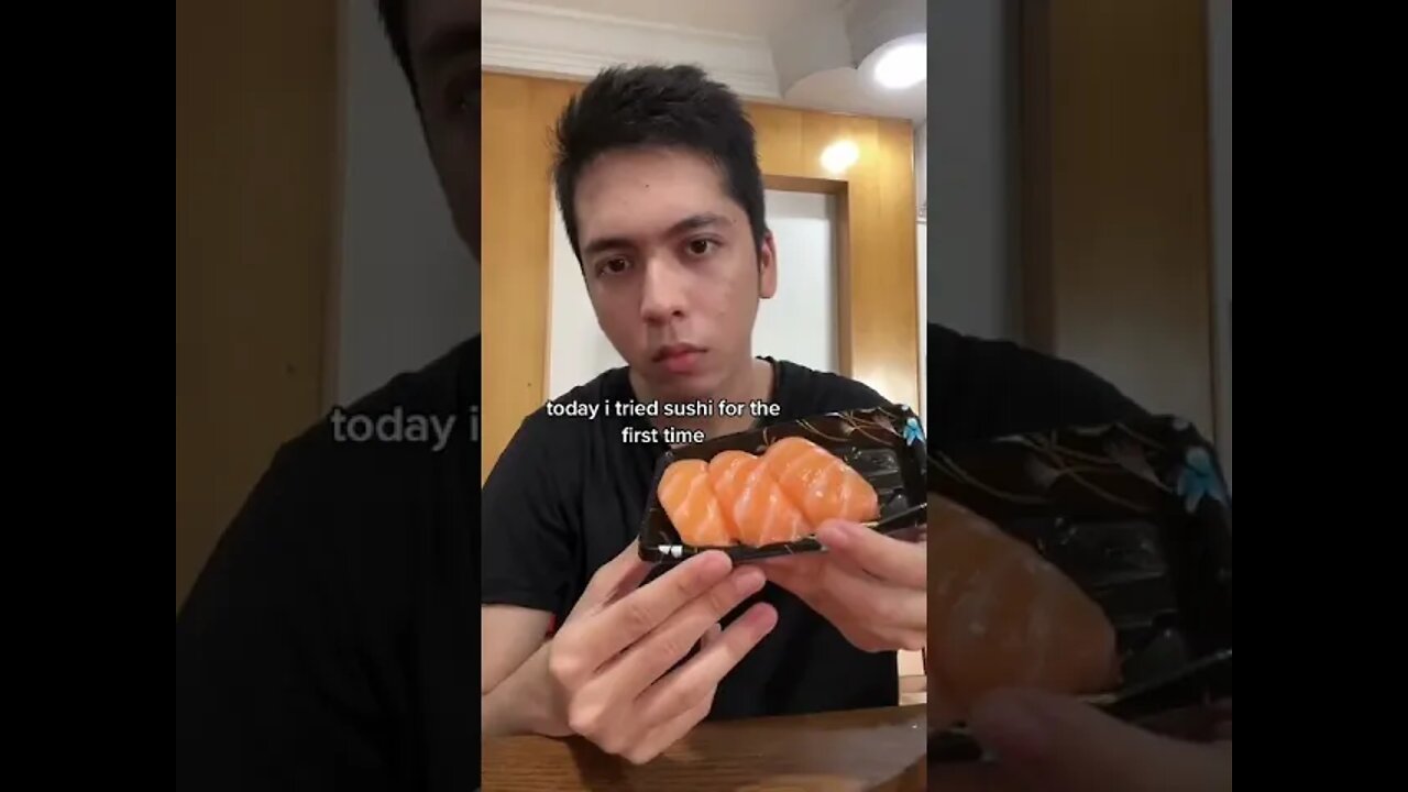 Today I tried Sushi for the first time Tuna is the best | #shorts