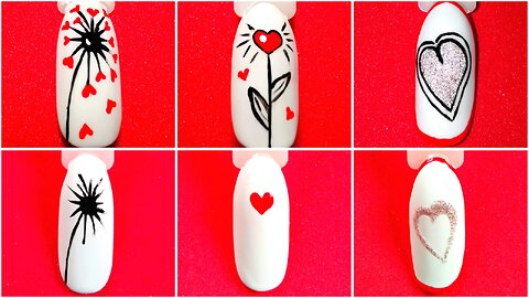 3 Models of Nails art for Valentines day 💗🌹💕 Easy to make