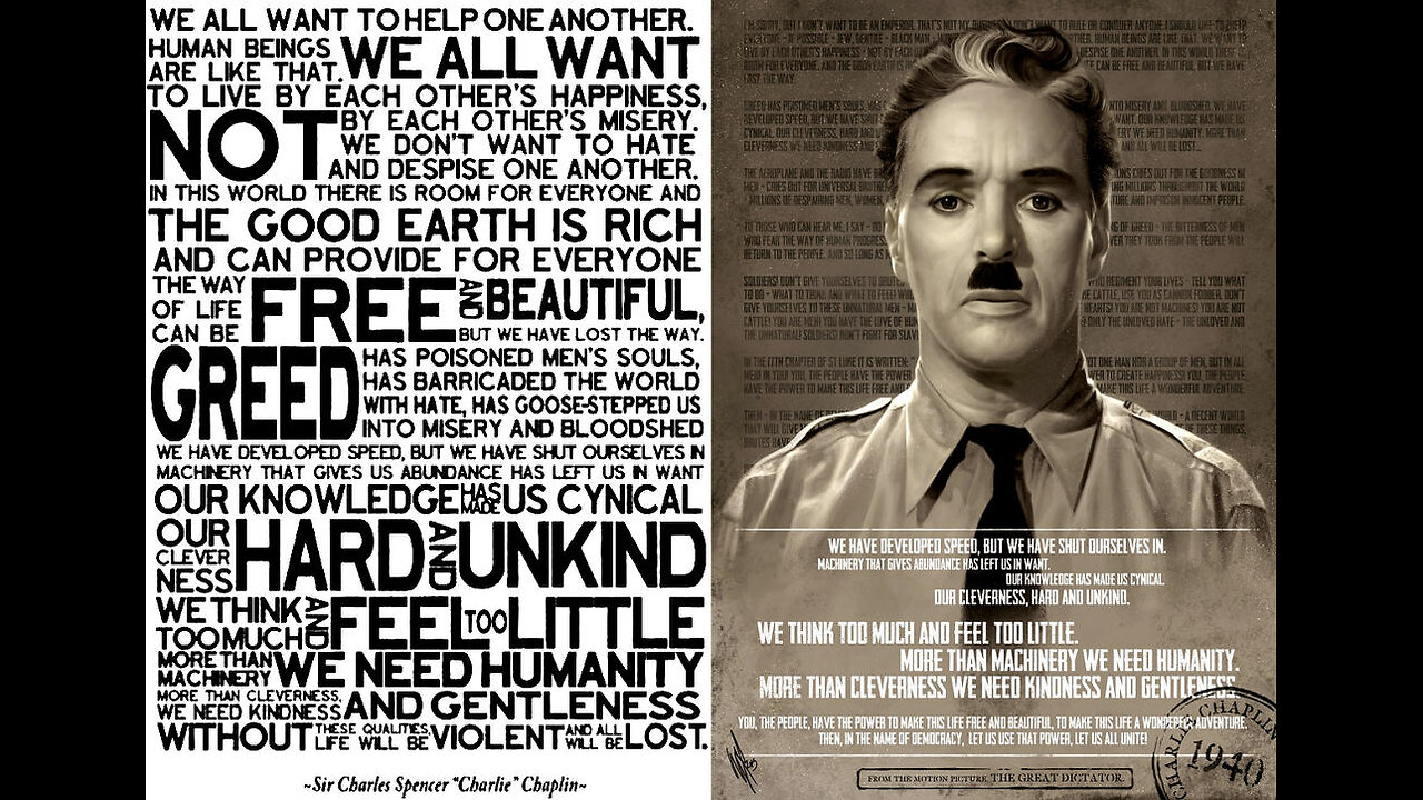 The great Dictator - Charlie Chaplin - Hanz Zimmer Mix