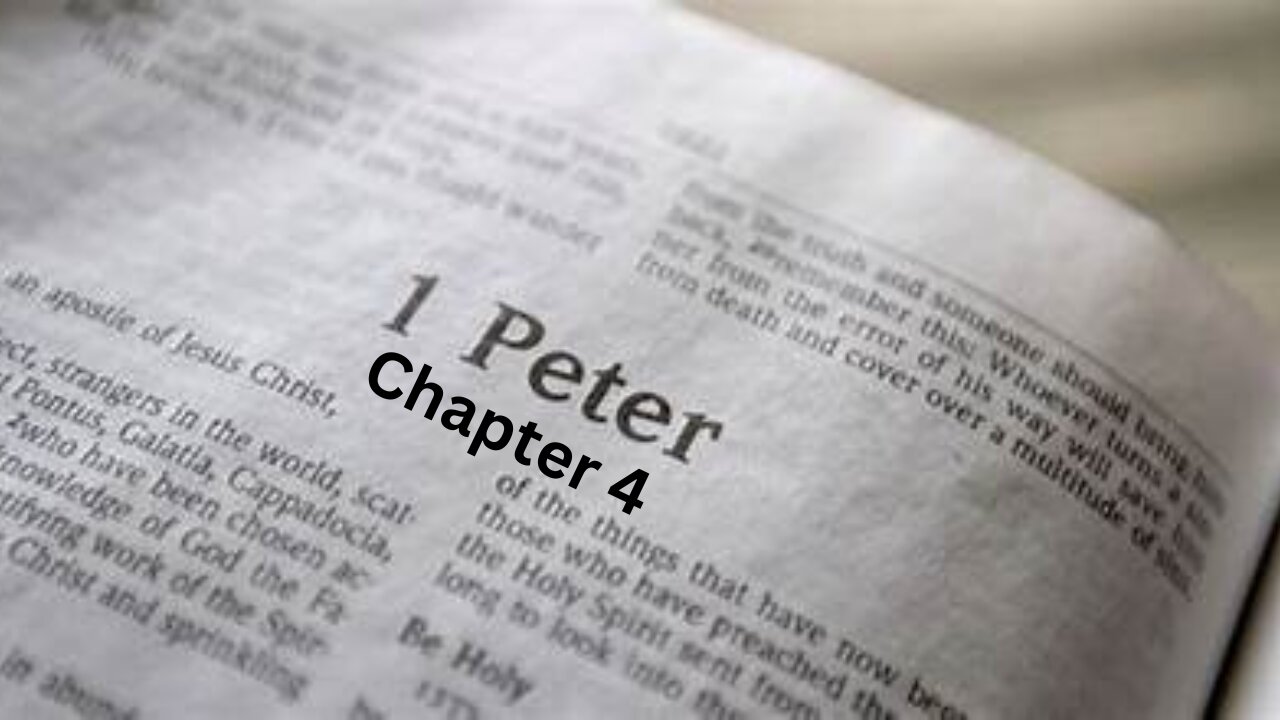 1 PETER CH 4. GOD uses suffering in our life to refine our faith, but the end of all things is near.