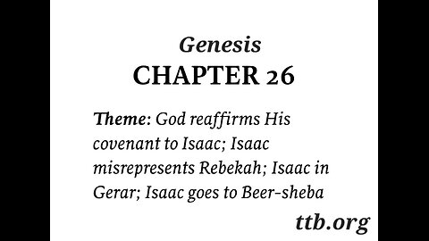 Genesis Chapter 26 (Bible Study)