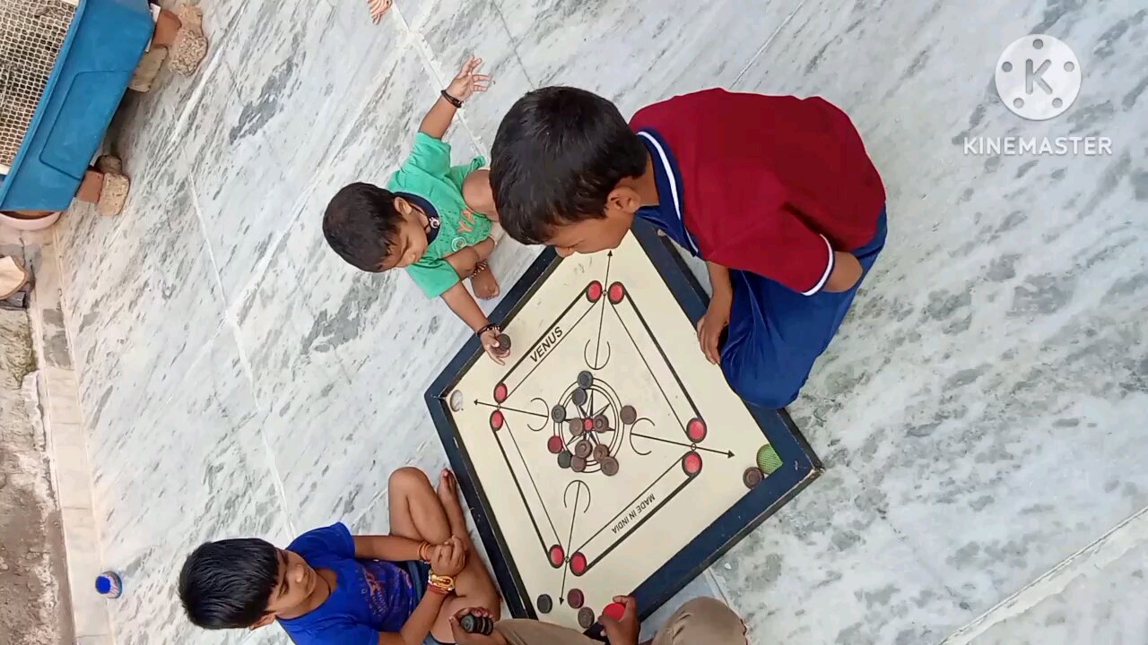 Indian children's are playing carram in our house| so beautiful