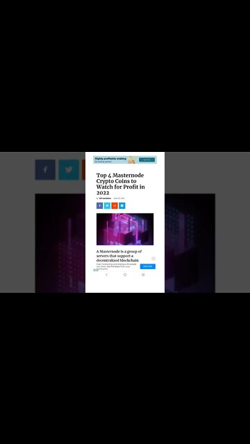 Top 4 Masternode Crypto Coins to Watch for Profit in 2022 #cryptomash #ytshorts #viralvideo2022