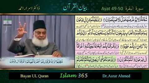 Surah Albaqrah سورۃ البقرۃ Ayat (49-50).Tafseer Bayanulquran #drisrarahmed #bayanulquran #albaqarah