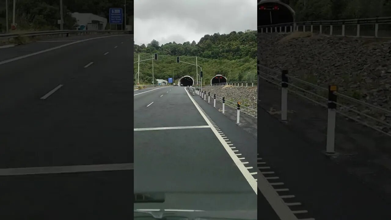 Coming back from Matakana through the tunnel.