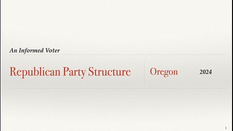 Oregon Republican Party Structure - Skeet Arasmith