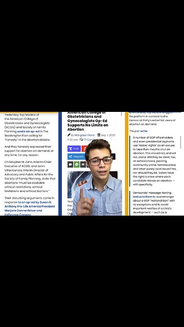Victor Reacts: Radical Support for Late-Term Abortion With No Restrictions? ACOG Admits the Truth!