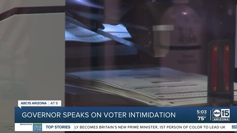 Arizona Governor speaks on voter intimidation