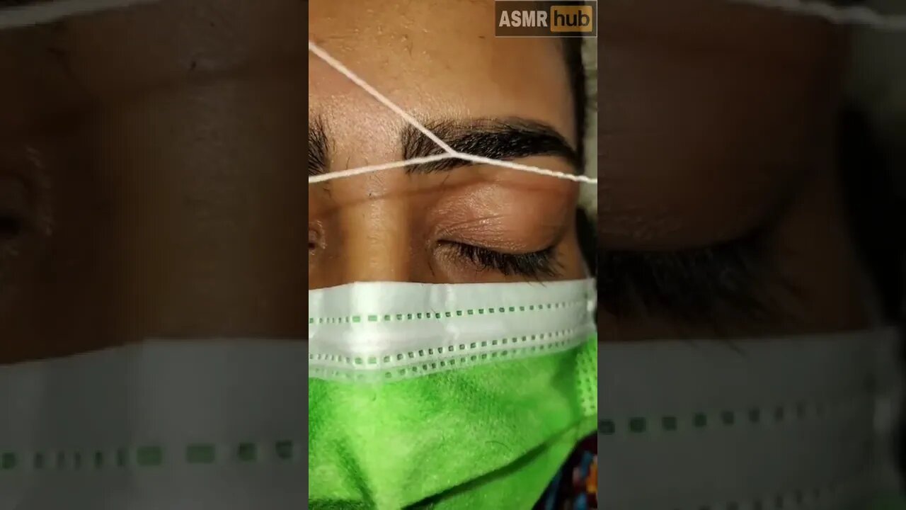 Eyebrow threading ASMR